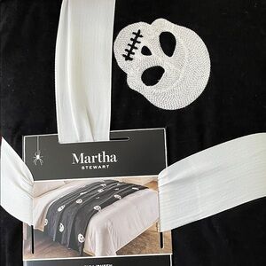 Martha Stewart Black and White Velvet Throw